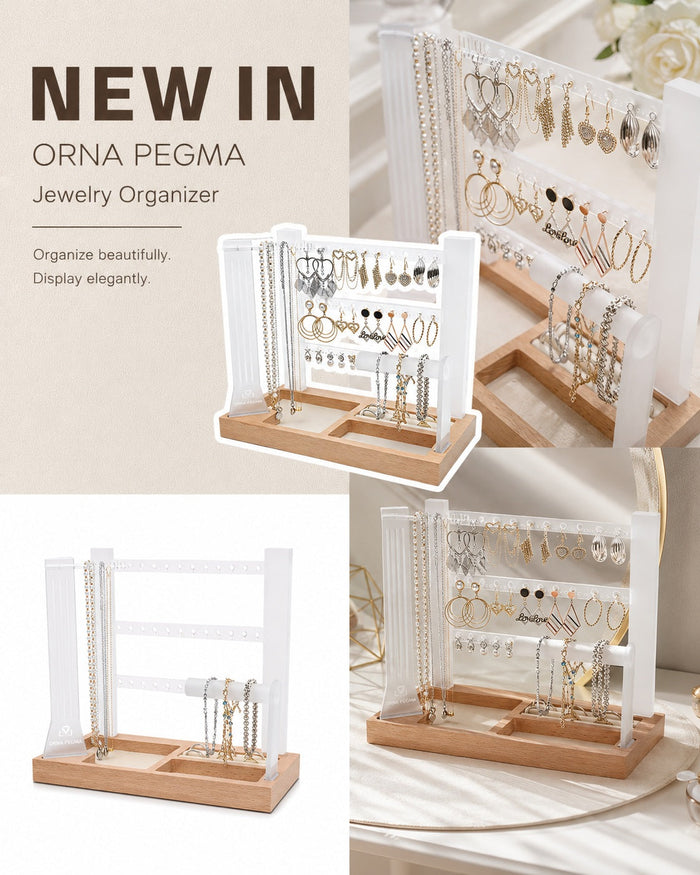 OrnaPegma Three-Tier Jewelry Storage Rack