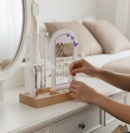 Purple Butterflies Arch Jewelry Organizer Stand Display