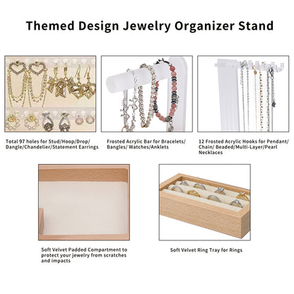 decorative flamingo themed jewelry organizer stand display gift for her