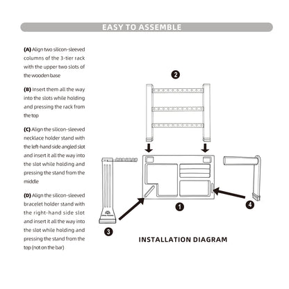 3 Tier Storage - Clear | Bracelet Holder