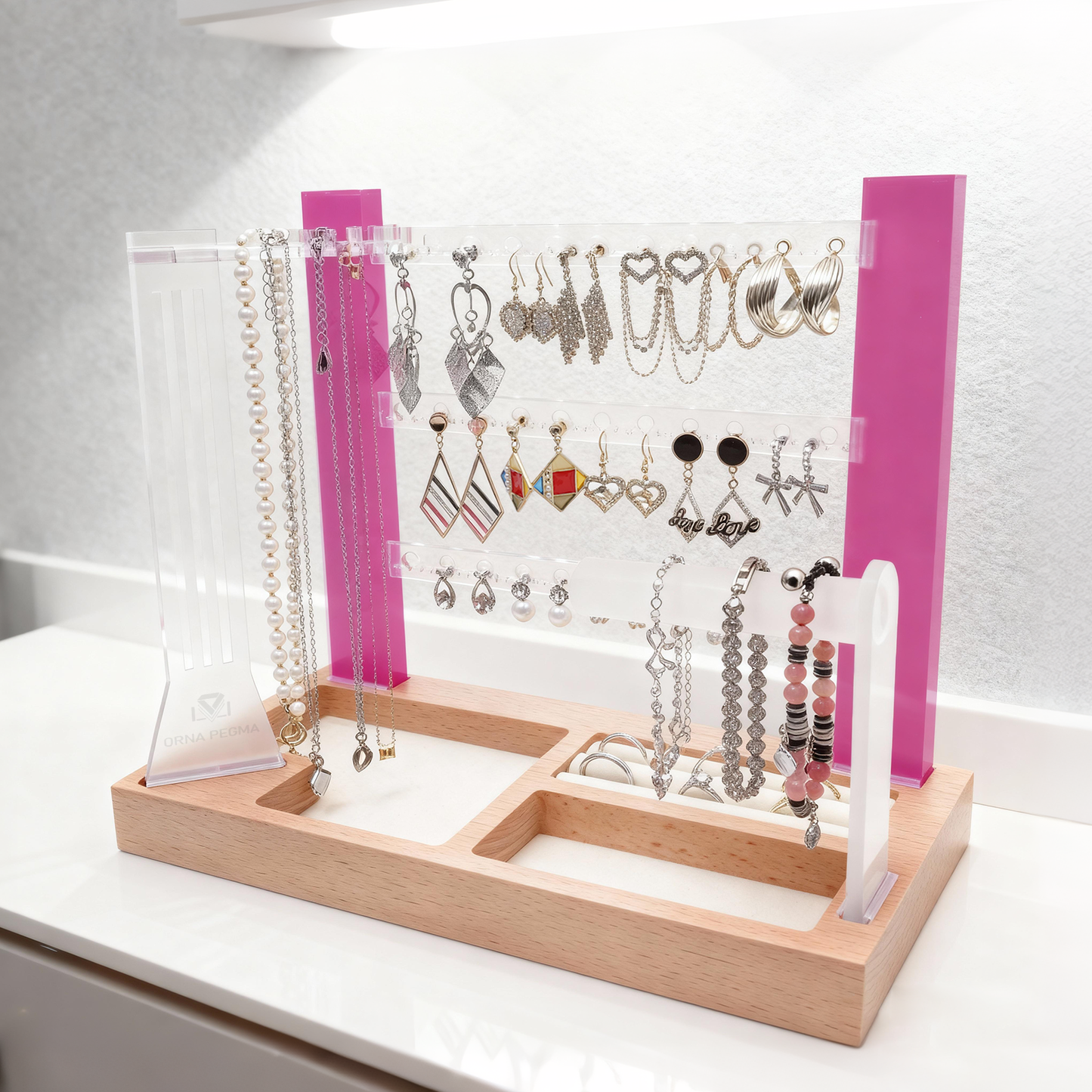 3 Tier Storage - Magenta | Jewellry Stand