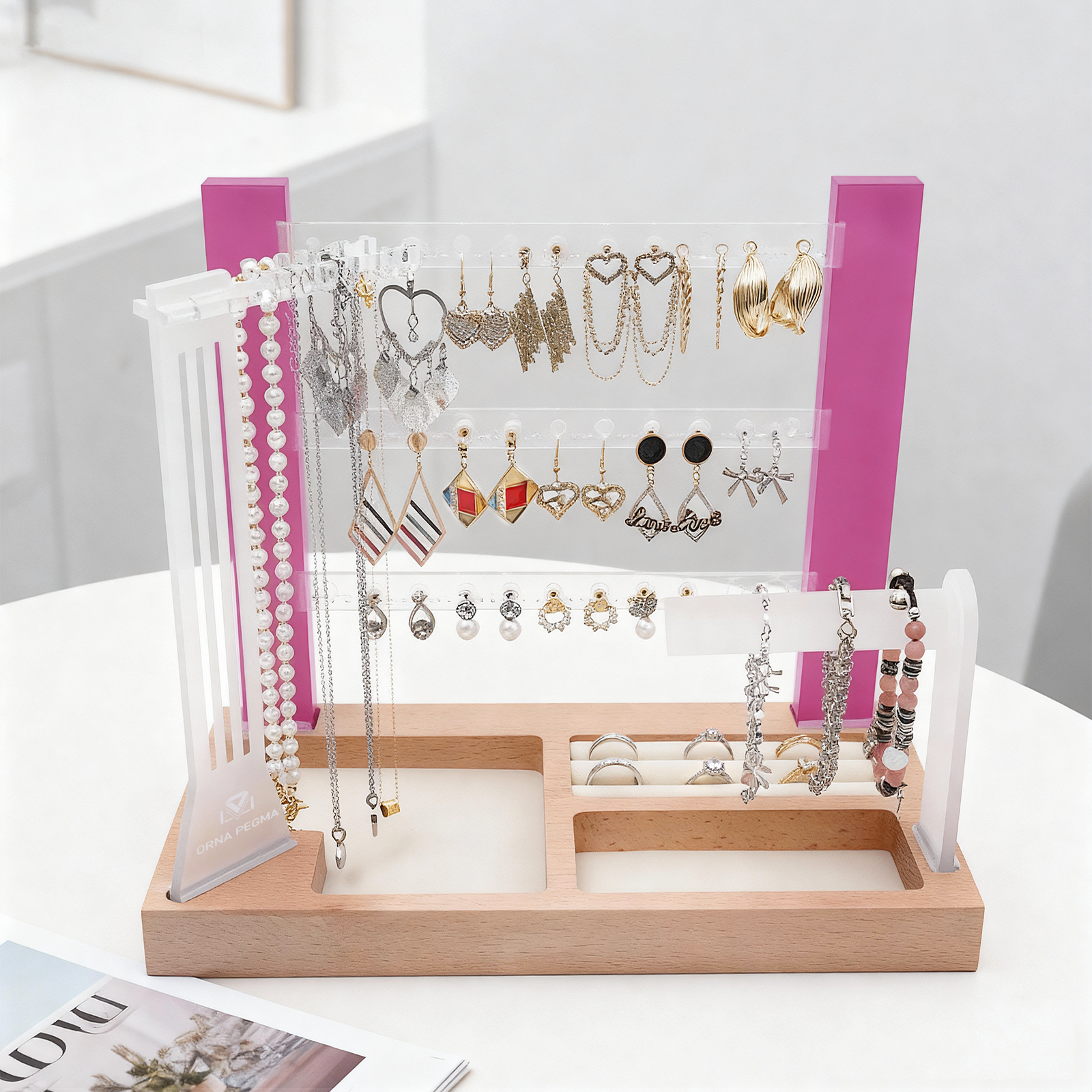 3 Tier Storage - Magenta | Jewellry Stand
