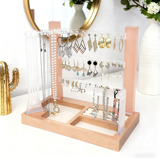 3 Tier Storage - Peach | Jewellery Organiser