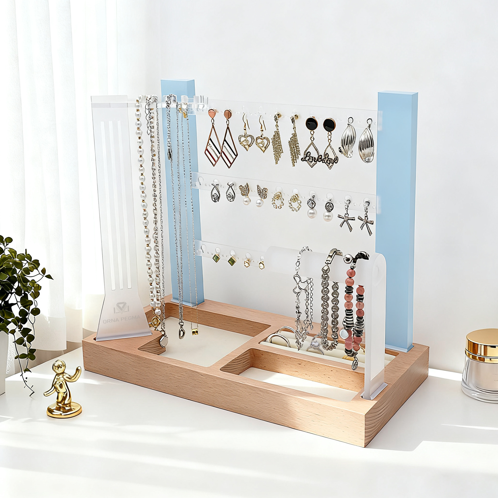 3 Tier Storage - Blue