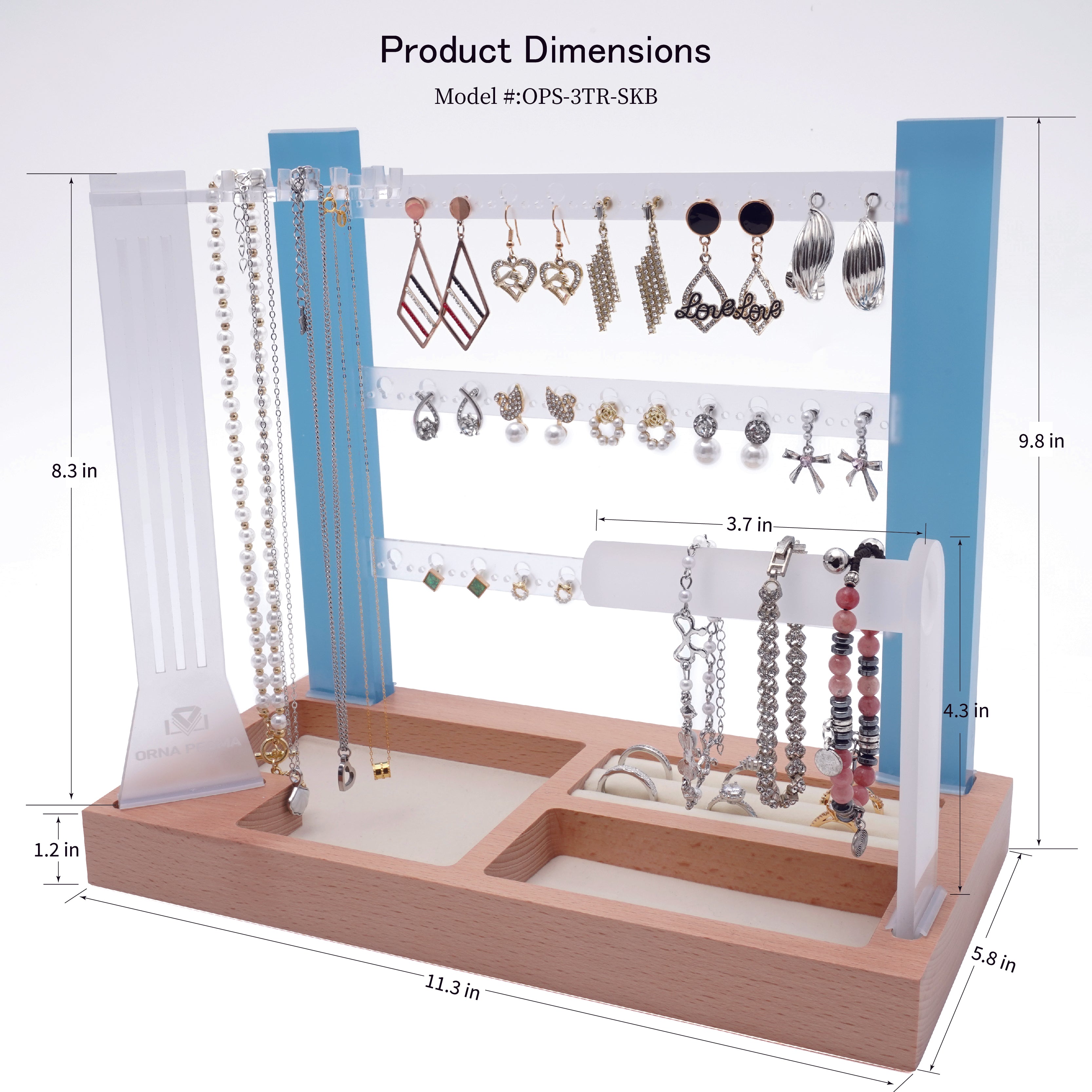 3 Tier Storage - Blue