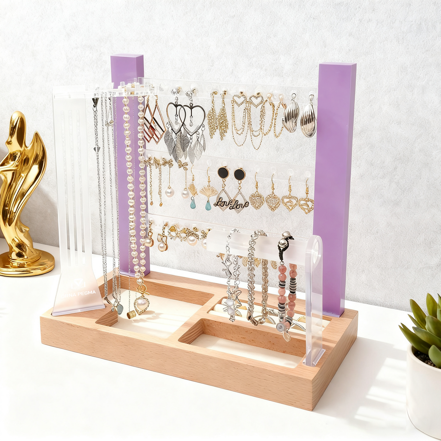 3 Tier Storage - Violet | Jewelry Storage Organizer for girls