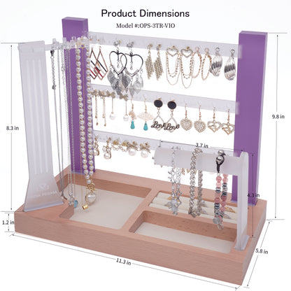 3 Tier Storage - Violet | Jewelry Storage Organizer for girls