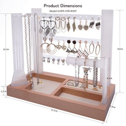 modern elegant jewelry organizer stand lifestyle display for vanity decor inspiration