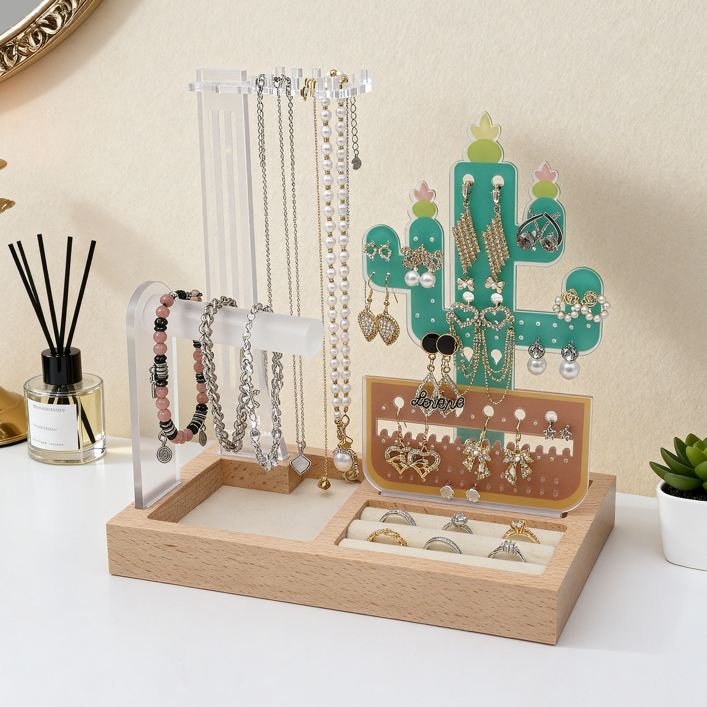 Themed Storage - Cactus  | Earring Organizer stand
