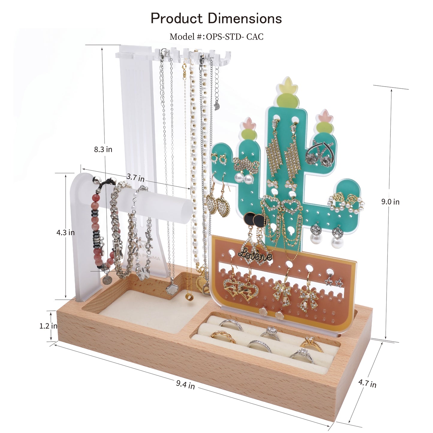 Themed Storage - Cactus  | Earring Organizer stand