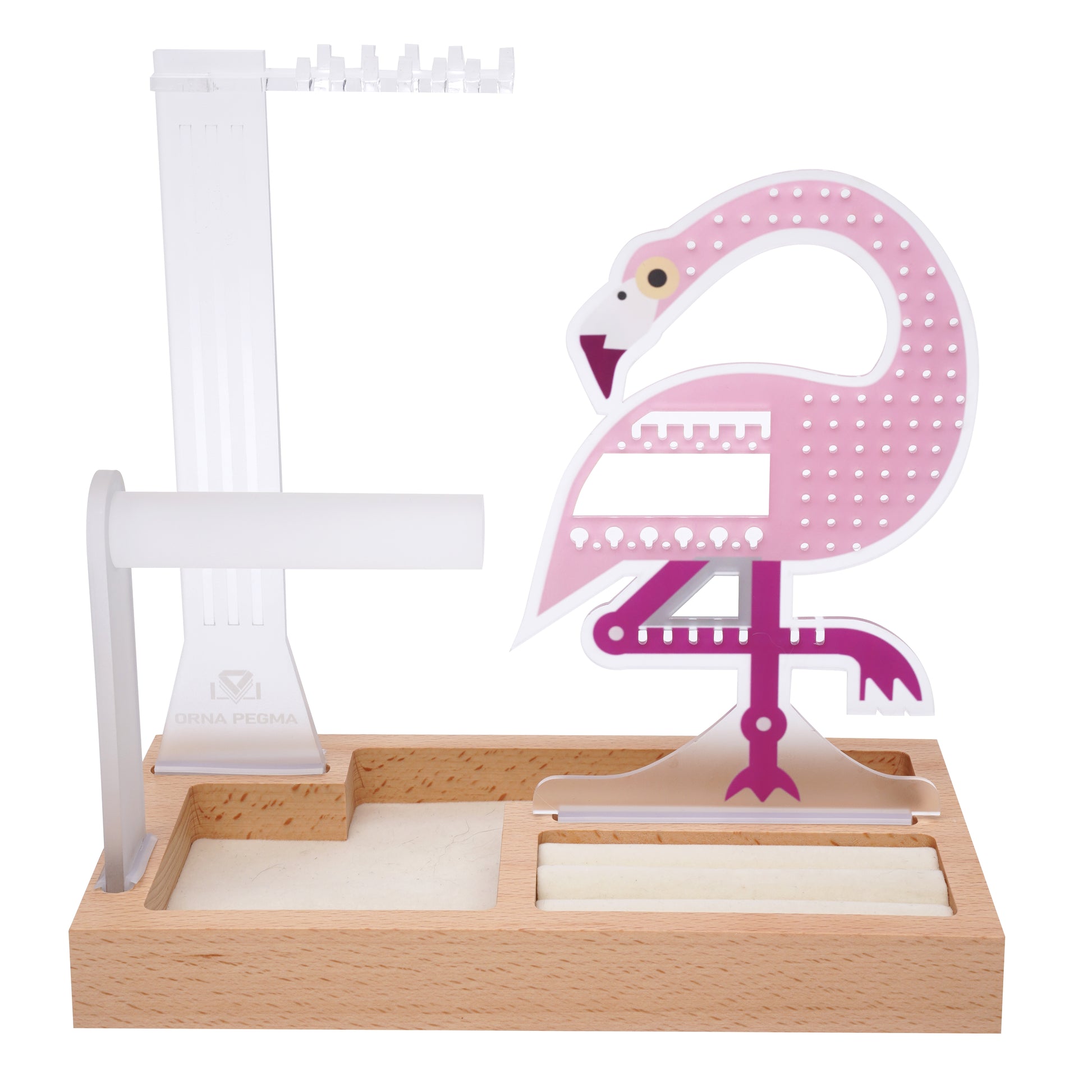 buy flamingo themed jewelry organizer stand display pink vanity decor