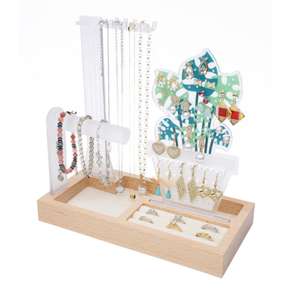 elegant pink butterfly arch jewelry organizer stand display for vanity