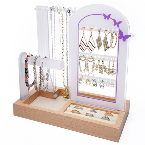 buy personalized lavender arch jewelry organizer stand for vanity decor