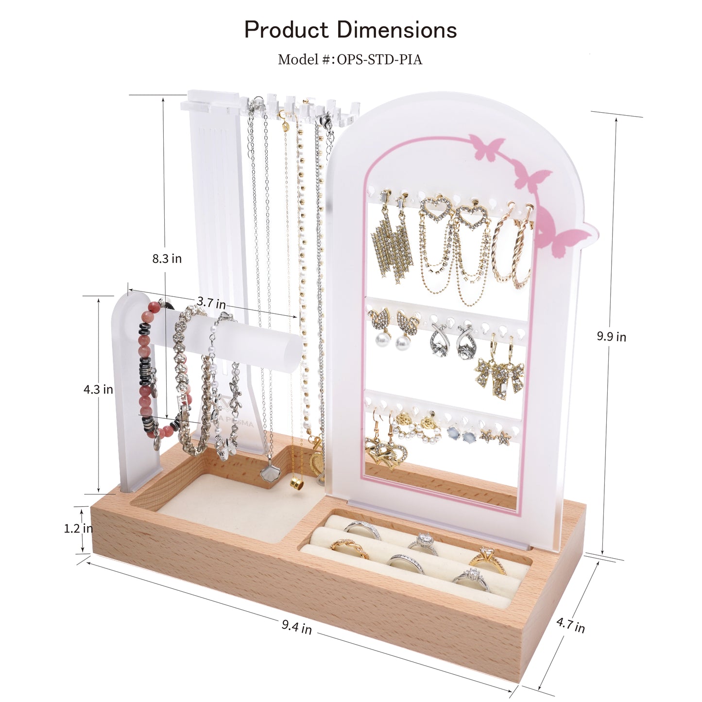 Themed Storage - Pink Butterfly Arch | Necklace organizer