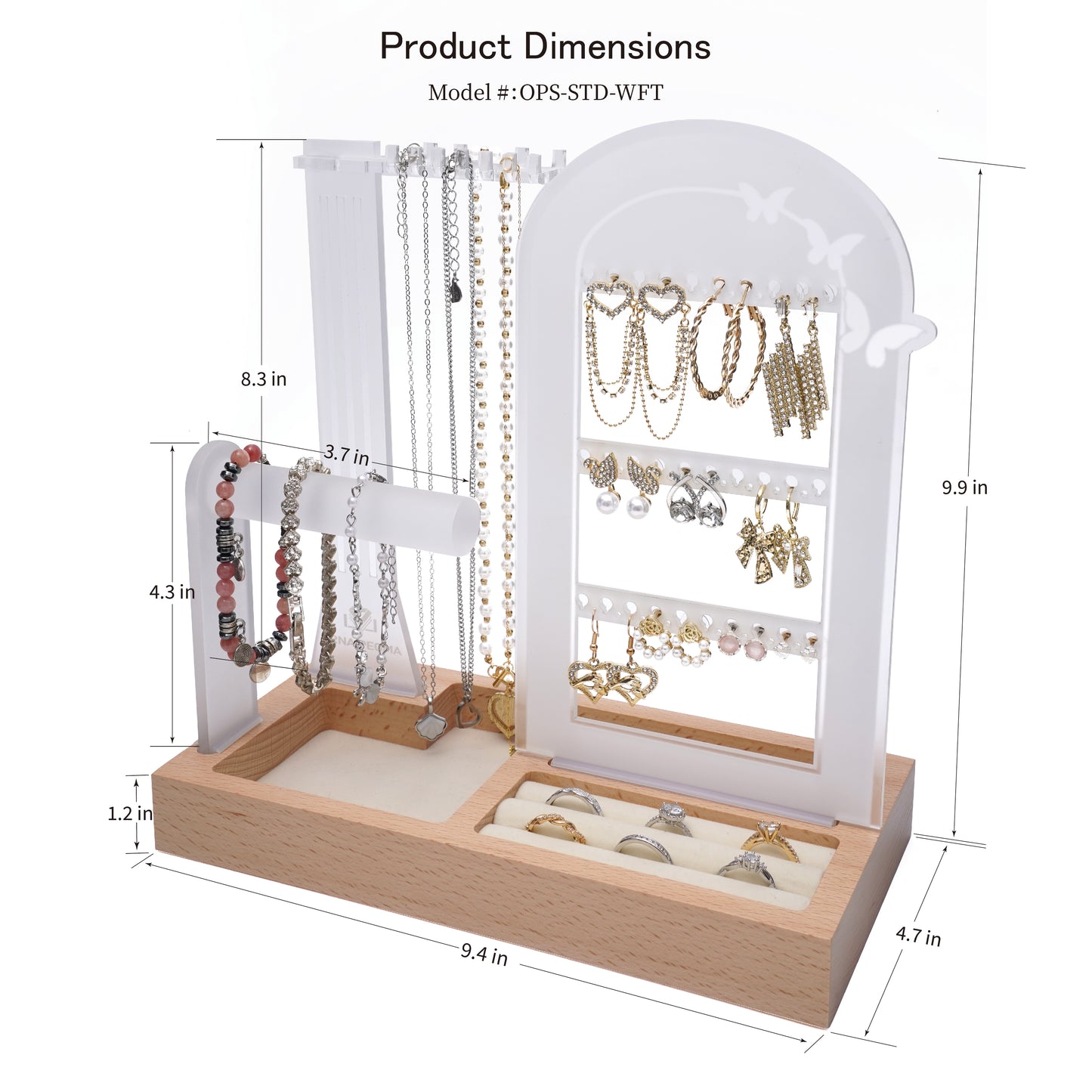 Themed Storage - Clear Butterfly Arch | Earring organizer