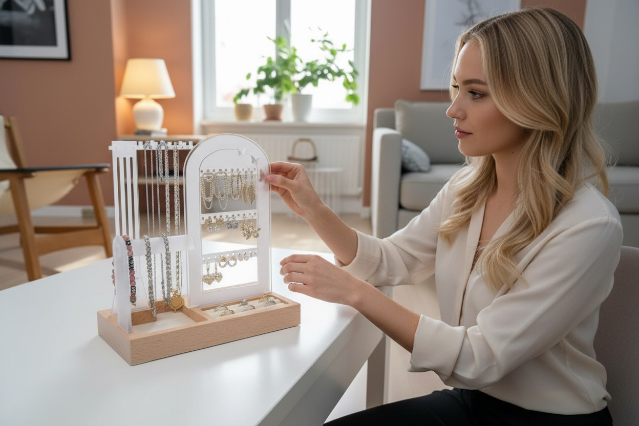 Minimalist Butterfly Jewelry Organizer Stand Display