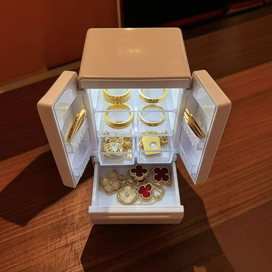 Mini Fridge-Style Jewelry Box with Light — product view 2