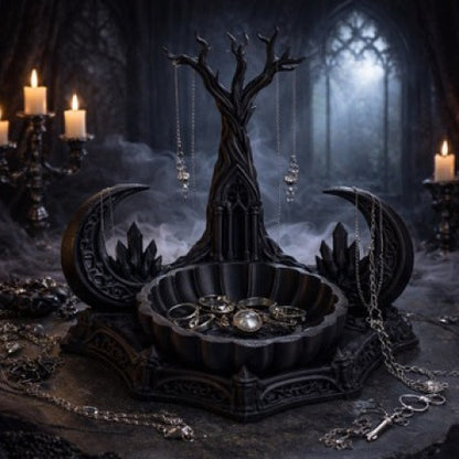 Gothic Tree Jewelry Stand with Tray — product view 3