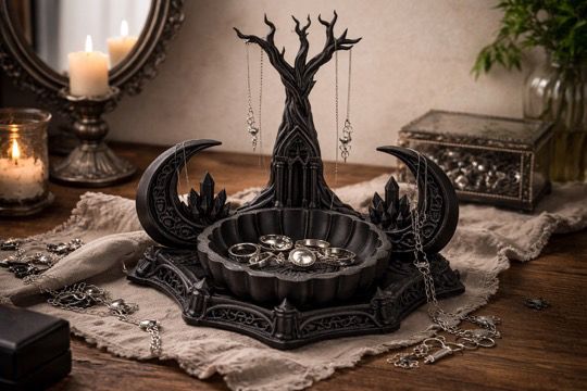 Gothic Tree Jewelry Stand with Tray — product view 11
