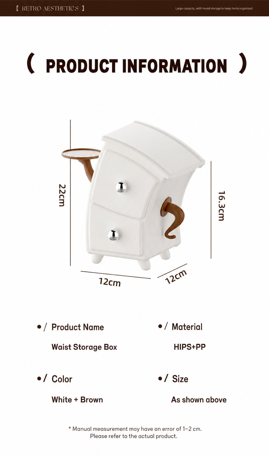 Multi-Tier Jewelry Organizer Box with Drawers — product view 19