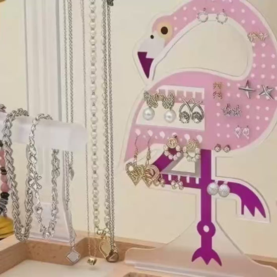 flamingo Elegance | Themed Storage - Flamingo | Earring holder