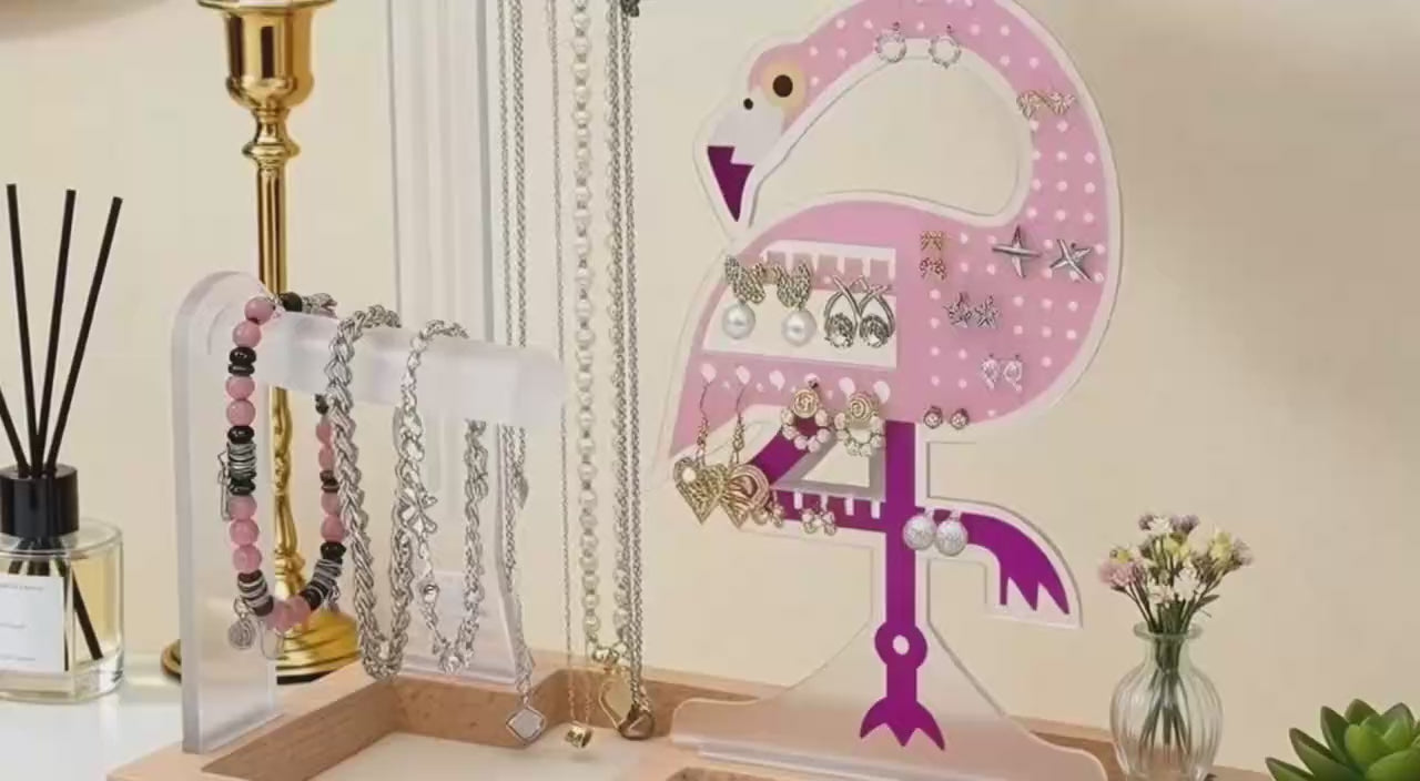 flamingo Elegance | Themed Storage - Flamingo | Earring holder